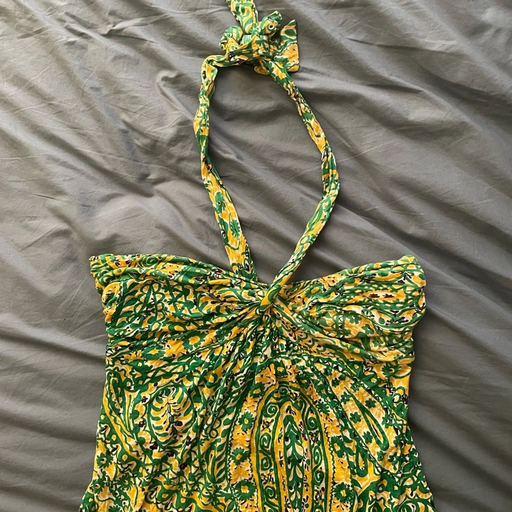Ralph Lauren Paisley Halter Top Maxi Dress - Picture 2 of 4